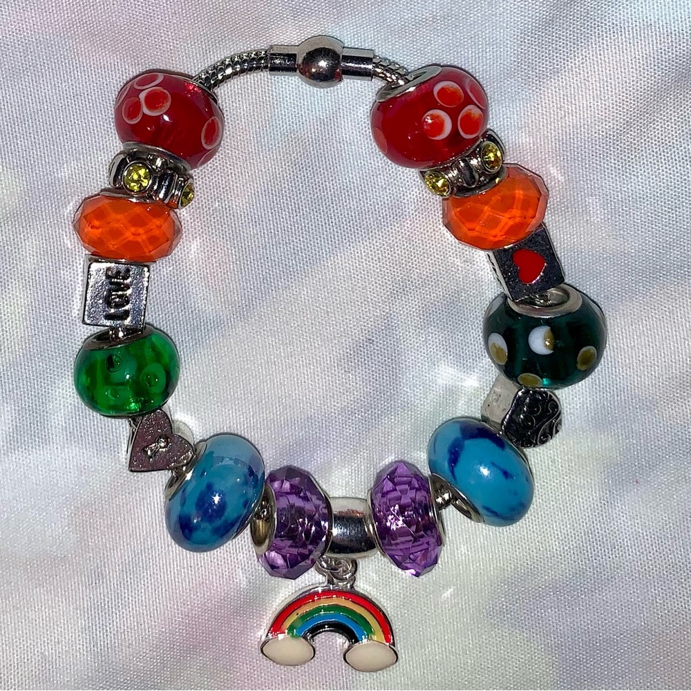 Handmade Rainbow Bracelet.
